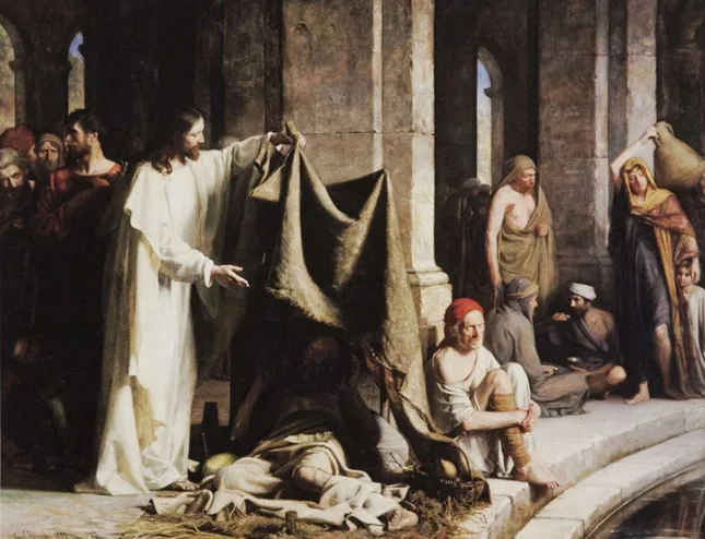 Jesus curando o paralítico no tanque de Betesda